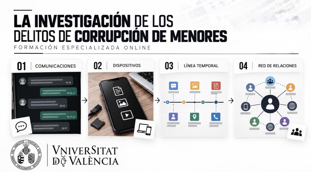 Charla online de la Universitat de València sobre la investigación de delitos de corrupción de menores